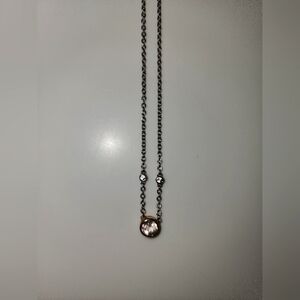 10K Rose Gold and 925 Sterling Silver necklace
